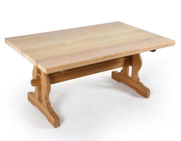 HENNING KJAERNULF STYLE PINE COFFEE TABLE 1970S