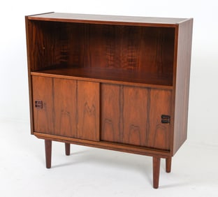 DANISH ROSEWOOD BOOKCASE CABINET C. 1960S