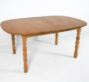 HENNING KJAERNULF STYLE OAK EXTENDING DINING TABLE