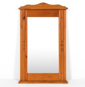 SWEDISH PINE WALL MIRROR C. 1960S