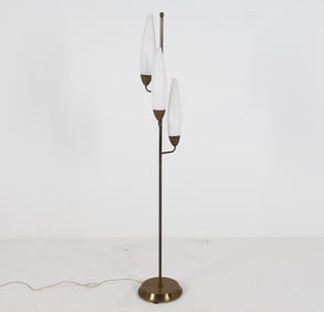 ATTR. STILLNOVA ITALIAN BRASS FLOOR LAMP, C.1960'S