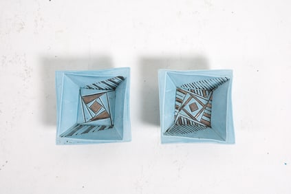 TUE POULSEN DANISH CERAMIC TRINKET BOWLS C. 1960S