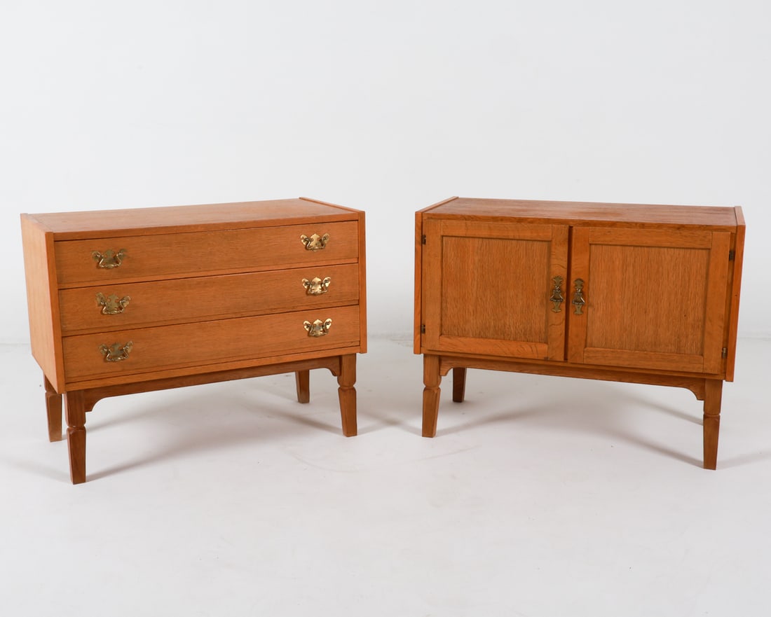 PAIR OF KJAERNULF STYLE DANISH OAK CABINETS (1 of 17)