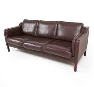 MOGENSEN STYLE DANISH DANISH LEATHER SOFA