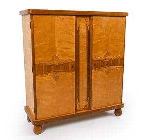 SWEDISH ART DECO STYLE BIRCH CABINET C. 1960S