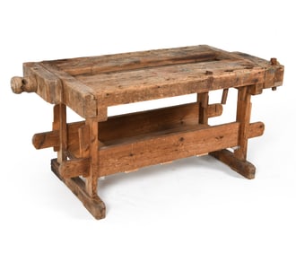 ANTIQUE SCANDINAVIAN CARPENTERS WORK BENCH