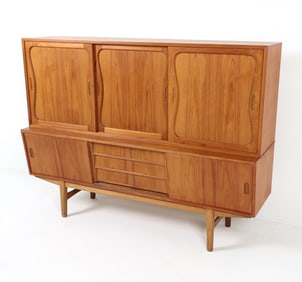 MID-CENTURY DANISH TEAK HIGHBOARD CABINET C. 1960S