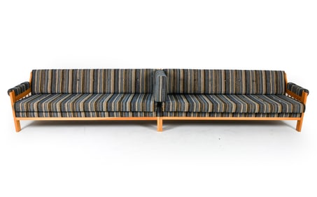 SCANDINAVIAN PINE SOFA DAY BED SUITE C. 1970S