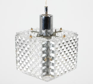 MID-CENTURY SCANDINAVIAN GLASS PENDANT LIGHT