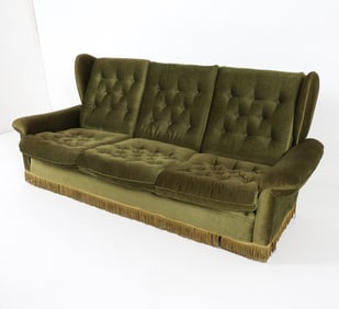 DANISH WINGBACK VELOUR SOFA C. 1960S