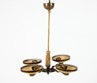 ART DECO MEISSEN CHANDELIER C. 1940S