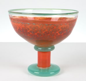 KJELL ENGMAN FOR KOSTA BODA GLASS PEDESTAL BOWL