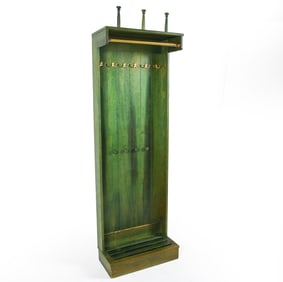 SWEDISH PAINTED PINE COAT RACK HALL TREE C. 1970S