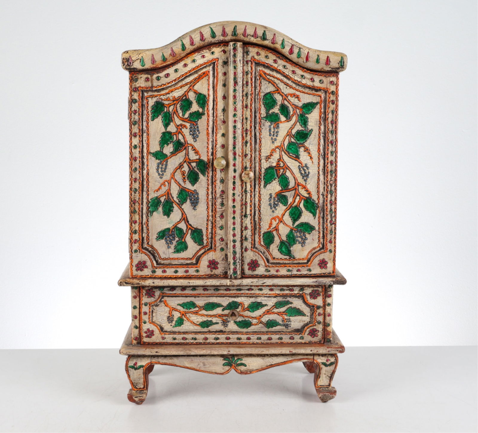 MINIATURE SCANDINAVIAN PAINTED CABINET (1 of 20)