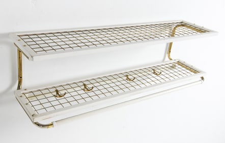 ESSEM HATTHYLLA PAINTED COAT RACK WALL SHELF