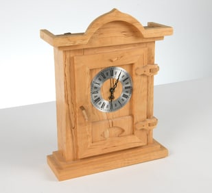 ARNE HAGG SWEDISH PINE CLOCK JEWELRY BOX