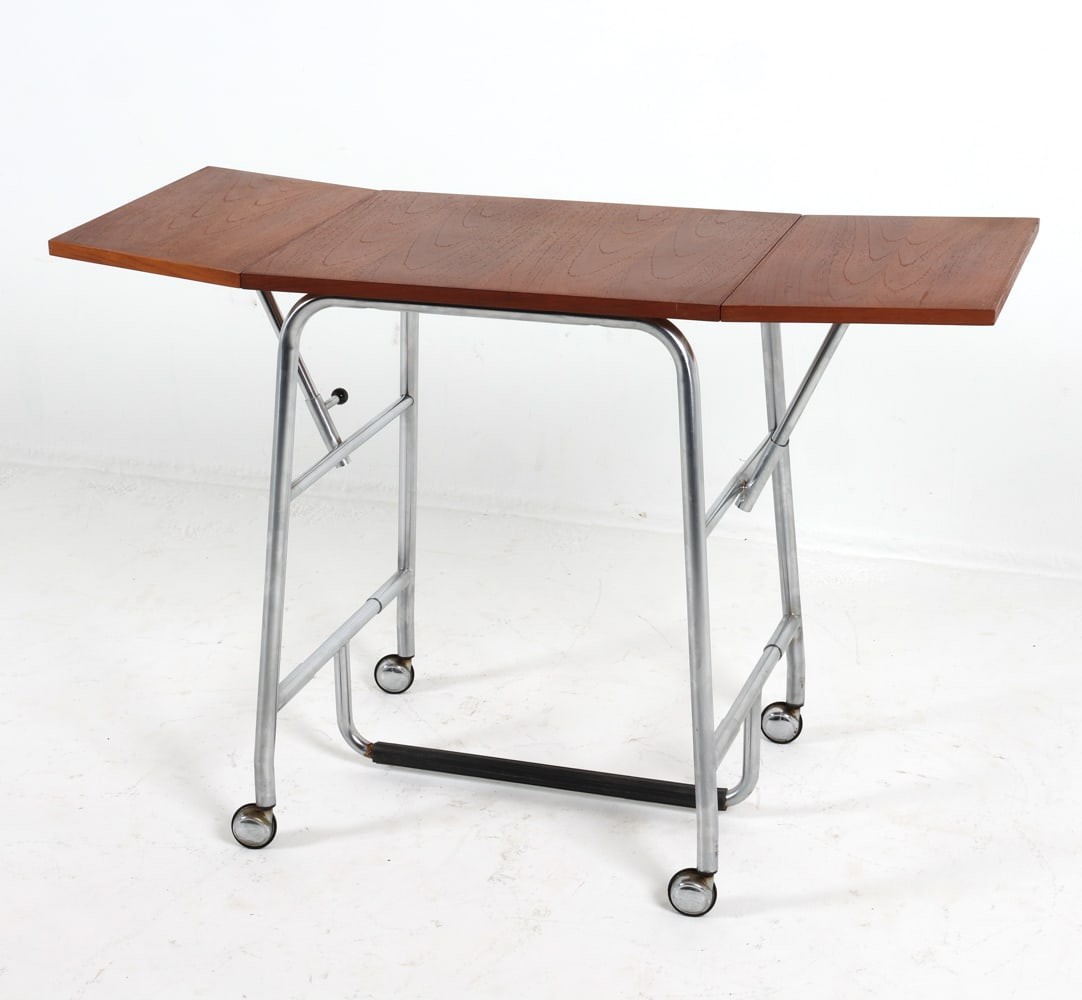 MID-CENTURY DANISH TEAK ROLLING DESK C. 1970S (1 of 18)