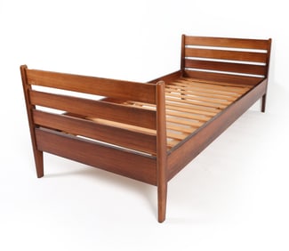 MID-CENTURY DANISH TEAK TWIN BEDFRAME C. 1960S