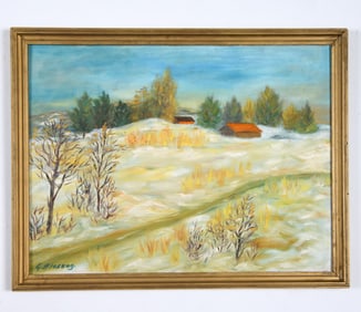 IMPRESSIONIST LANDSCAPE PAINTING O/B 20TH C.