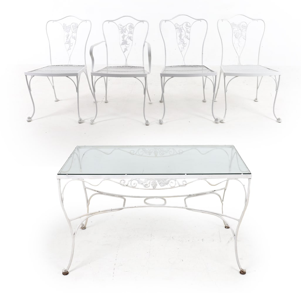 SALTERINI WROUGHT IRON TABLE AND CHAIRS (1 of 20)
