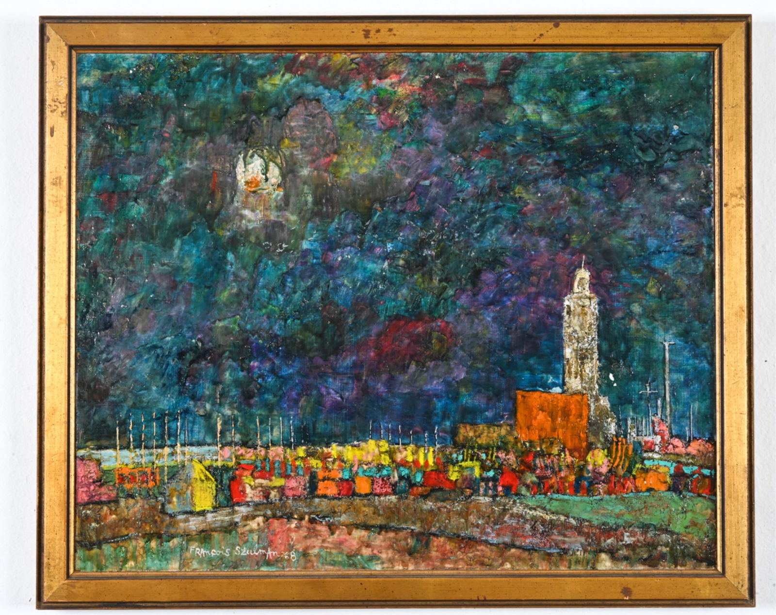 FRANCOIS SZULMAN (B. 1931) O/C CITYSCAPE, 1968 (1 of 11)