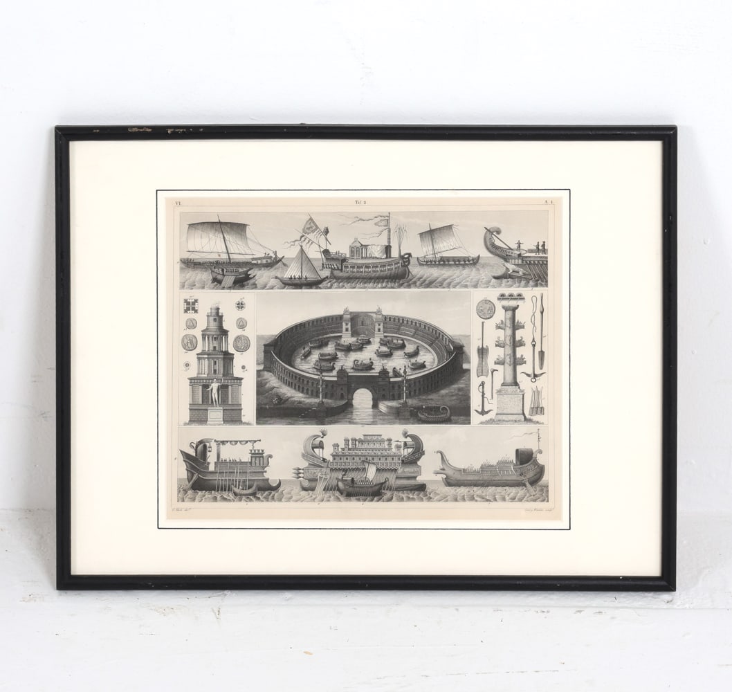 HENRY WINKLES ANCIENT MARITIME VESSEL ETCHING (1 of 11)