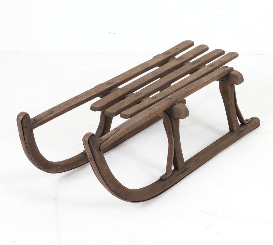 ANTIQUE OAK DIMINUTIVE SLEIGH (1 of 15)