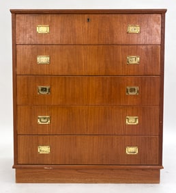 EJSING DANISH TEAK CHEST OF DRAWERS C. 1970S