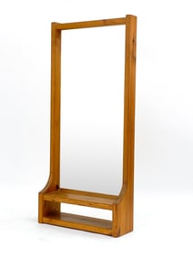 MID-CENTURY GLASMASTER SWEDISH PINE MIRROR SHELF