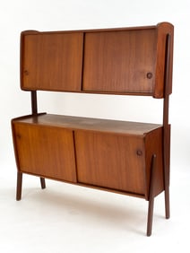 MID-CENTURY DANISH TEAK HIGHBOARD CABINET