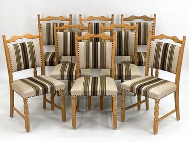 HENNING KJAERNULF STYLE DANISH OAK DINING CHAIRS