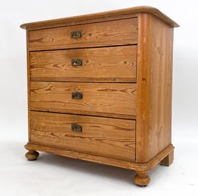 ANTIQUE DANISH PINE CHEST OF DRAWERS