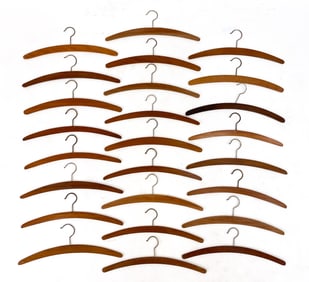 MID-CENTURY DANISH TEAK COAT HANGER GROUPING