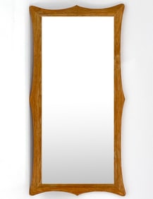 AARHUS DANISH OAK WALL MIRROR C. 1960S