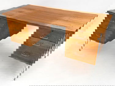 HEINRICH ROEPSTORFF DANISH TEAK & CHROME DESK