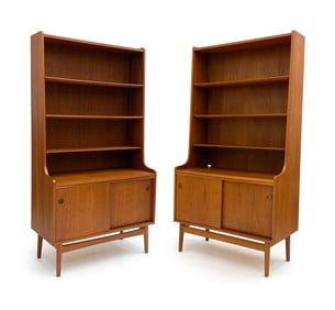 PAIR OF JOHANNES SORTH NEXO TEAK BOOKCASES