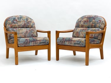 PAIR OF JUUL KRISTENSEN DANISH TEAK LOUNGE CHAIRS
