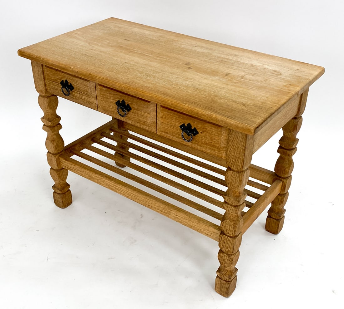 HENNING KJAERNULF STYLE DANISH OAK WORK TABLE (1 of 13)