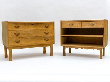 PAIR OF KJAERNULF STYLE DANISH OAK CABINETS