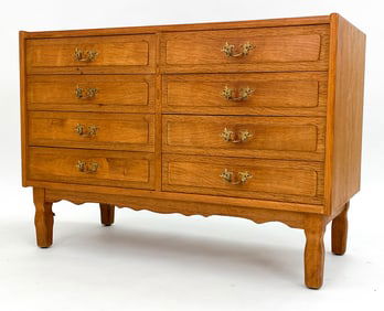 HENNING KJAERNULF STYLE DANISH OAK SIDEBOARD CHEST