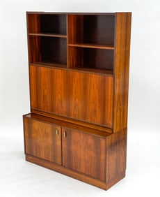 DANISH ROSEWOOD BOOKCASE CABINET C. 1960S