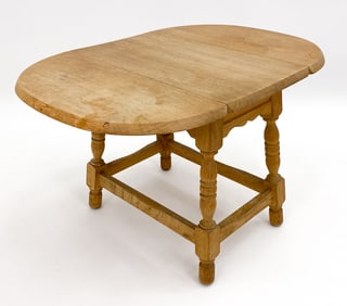 DANISH OAK DROP LEAF SIDE TABLE C. 1970S