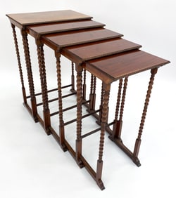TURNED LEG NESTING TABLE
