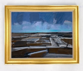 FRANS VESTER PEDERSEN (1934-1972) ABSTRACT O/C