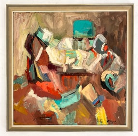 KJELDGAARD (DANISH) 1970S ABSTRACT O/C PAINTING