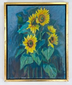 OLUF SORENSEN STILL LIFE FLOWERS O/C