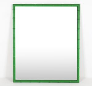 VINTAGE FAUX BAMBOO FRAME WALL MIRROR