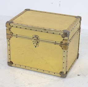 MINIATURE BRASS CLAD TRUNK