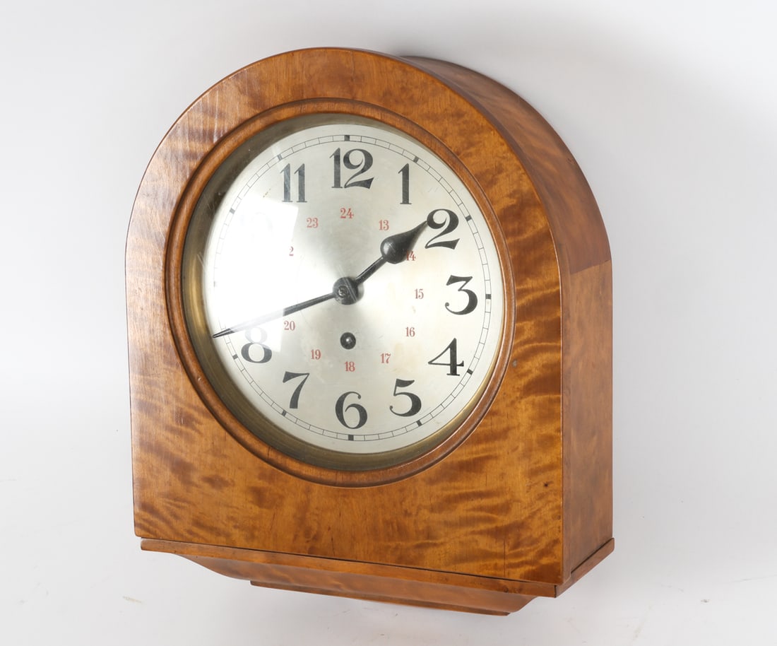 VINTAGE FLAME BIRCH WALL CLOCK (1 of 13)