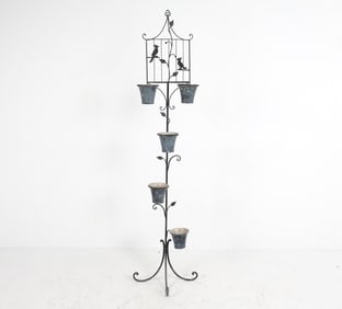 CONTEMPORARY METAL PLANT STAND
